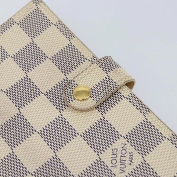 LOUIS VUITTON Damier Azur Agenda PM Day Planner Cover R20706 LV Auth 130831 - Picture 8 of 16